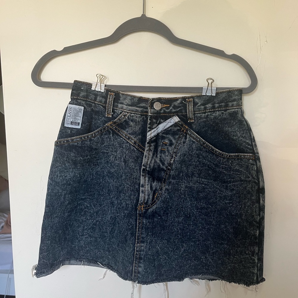 VINTAGE JORDACHE Denim Mini Skirt